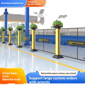 Partición protectora de marco de Metal natural para Taller, almacén, barandilla de canal móvil, valla de alambre de púas, puertas de enrejado - Product Image 3