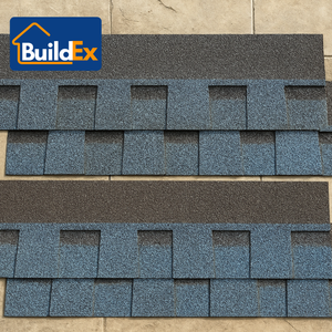 Bardeaux d'asphalte en fibre de verre laminés à 3 languettes, style moderne et coloré, norme américaine, bardeaux <span class=keywords><strong>bitumineux</strong></span> architecturaux pour villa - Product Image 2