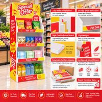 Étagère de présentation promotionnelle sur mesure pour supermarché, économique, à montage rapide, colorée et durable, pour les promotions