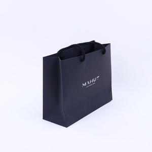 Recyclable Biodegradable Shopping Clothing <b>Bag</b> Packaging Luxury <b>Black</b> Gift Paper <b>Bags</b> with Your Own Logo for <b>Small</b> Business - Product Image 5