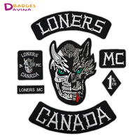 Nom personnalisé Club moto Patch vêtements étiquettes haute qualité pas cher personnalisé fer sur Jean veste grands patchs