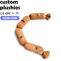 Jouet en peluche interactif brodé en forme de saucisse souple, couineur, mignon et amusant pour chiots et chiens – Offre spéciale