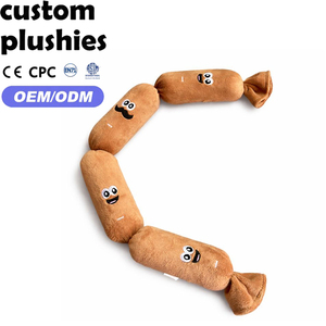Jouet en peluche interactif brodé en forme de saucisse souple, couineur, mignon et amusant pour chiots et chiens – Offre spéciale - Product Image 1