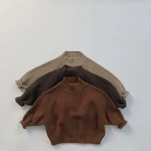 Vintage Korea Kinderkleding 2022 Nieuwe Winter Kleding Kinderen Dikke Gebreide Trui Truien Jongens Meisjes Kleding