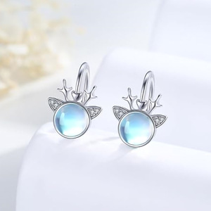 Orecchini Pendenti a Forma di Corna di Cervo per Donne, Gioielli di Moda per Feste e Uso Quotidiano - Product Image 2