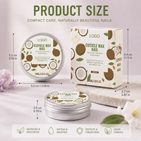 Cire pour cuticules nourrissante, protectrice et réparatrice, texture personnalisée, OEM, végane, au karité, noix de coco et amande, pour adoucir et restaurer, en vrac, faible MOQ