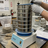 Tamis motorisé de laboratoire en acier inoxydable de 200 mm pour l'analyse précise de la granulométrie des particules, pour l'essai et la classification des sols et du sable (110V/220V)
