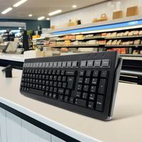 Teclado programable POS a precio de fábrica con lector de tarjetas deslizantes para sistemas POS caja registradora