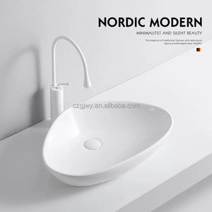 Petit lavabo pour salle de bain, comptoir, balcon, hôtel – Lavabo blanc pour le lavage - Product Image 4