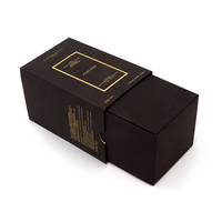 Emballage personnalisé pour flacon compte-gouttes d'huile essentielle pour cheveux et barbe, boîte cadeau en carton noir de luxe avec toucher doux
