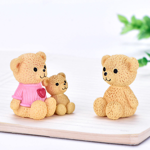 Cute Mini <b>Bear</b> Family Miniatures for Landscape Decorations Tiny Animal Oso Charm Desktop Ornaments Plastic Craft DIY Accessories - Product Image 2