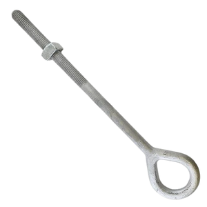 Quan Pham Perno de ojo ovalado de 3/4'' x 6'' con tuerca cuadrada, galvanizado en caliente, para amarre, terminación de líneas y fijación de abrazaderas. - Product Image 6