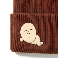 Livraison rapide, bonnet en tricot avec broderie personnalisée, logo IP, broderie IP créative personnalisée, bonnet d'hiver en tricot