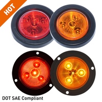 Feu de gabarit et de positionnement rond à LED de 2-1/2 pouces pour camion et remorque, conforme aux normes SAE/DOT/FMVSS108