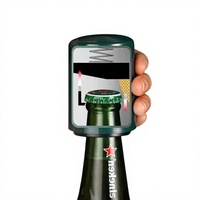 Ouvre-bouteille magnétique automatique en acier inoxydable, presse-couvercle portable, gadget de bar et de cuisine