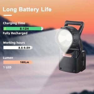 Lampe LED rechargeable 3W avec batterie au plomb-Éclairage d'urgence durable pour les chantiers <span class=keywords><strong>de</strong></span> construction et les ateliers - Product Image 3