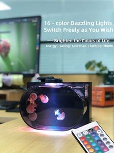 USMILEPET Best-seller Réservoir de méduses en plastique <span class=keywords><strong>Mini</strong></span> réservoir de méduses à usage spécial avec lumière LED pour l'observation des aquariums - Product Image 6