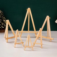 Großhandel Verschiedene Stile Hölzerne Mini-Staffeleien Dreieckige Ständer Neuartige Bilderrahmen für den Desktop-Einsatz aus China