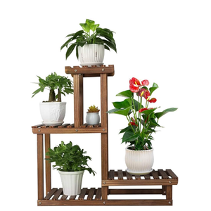 Supporto <span class=keywords><strong>per</strong></span> piante in legno <span class=keywords><strong>per</strong></span> <span class=keywords><strong>interni</strong></span> esterni a 4 livelli <span class=keywords><strong>per</strong></span> piante angolo fioriera fioriera porta vaso di fiori <span class=keywords><strong>per</strong></span> soggiorno - Product Image 1