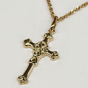 Colgante de Cruz de Oro Macizo de 18K, Collar Pequeño de Diseño Simple para Ceremonias Religiosas, Colgantes y Dijes Finos - Product Image 3