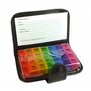 Estuche de Piel Sintética para Pastillas Mensuales, Organizador de Viaje con 28 Compartimentos, Estuche de Plástico para Pastillas - Product Image 4