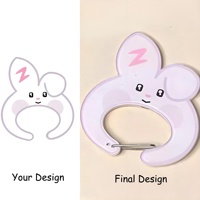 Gantungan Kunci Karabiner Akrilik Custom Kartun Lucu Penjepit Tas Tempat Kunci Aksesoris Stray untuk Kpop Freebies Hadiah Promosi Konser