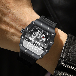 Binbond Men's Silicone Sport Watch Analog Luminous 30M Waterproof Black Strap B8577 - Product Image 2