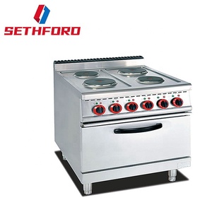 Placa caliente comercial multifuncional de acero inoxidable, 6 quemadores, rango eléctrico con horno de estufa - Product Image 3