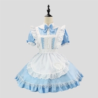 Robe de demoiselle d'honneur Alice bleue et blanche, nouveau produit original, tenue de cosplay lolita légère, style fille douce et mignonne