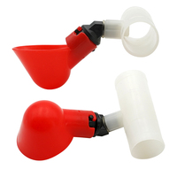 Abreuvoir automatique en plastique pour oiseaux et volailles, coupelle d'eau pour cailles et pigeons avec raccords en PVC en T