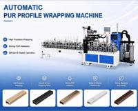 Machine automatique de laminage de lignes PVC pour le travail du bois 12,5 kW avec pompe moteur intégrée pour l'enroulement de surfaces de substrat longues