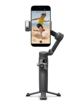 Osmo Mobile 7P Professionnel, Trépied Perche à Selfie Télescopique en Alliage d'Aluminium Pliable avec Suivi Facial et Lumière LED, Portable et Pratique