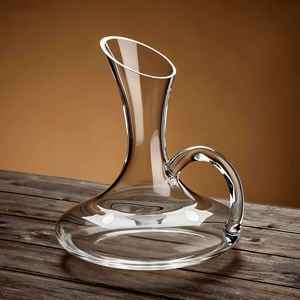 Carafe à vin en cristal 1,5 L, carafe en verre durable pour les fêtes et la maison - Product Image 4