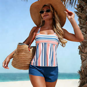 Tankini imprimé léopard <span class=keywords><strong>amincissant</strong></span> le ventre, <span class=keywords><strong>grande</strong></span> <span class=keywords><strong>taille</strong></span>, ensemble 2 pièces à angle plat, logo avant, <span class=keywords><strong>maillot</strong></span> <span class=keywords><strong>de</strong></span> <span class=keywords><strong>bain</strong></span> pour femmes - Product Image 1