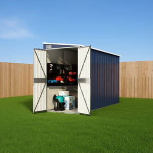 Abri de jardin mural en acier 46,5x113,4x70,1 po en métal thermolaqué pour usage extérieur - Product Image 2