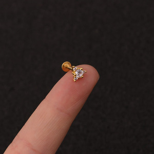 ROXI Zircon Lip Studs Fashion Flower butterfly Lip Shape Ear Studs Stainless Steel Piercing Jewelry - Product Image 5