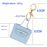 En gros Mini sac en cuir porte-clés, étui pour écouteurs, breloque de sac de luxe, petite boîte de rangement, accessoire