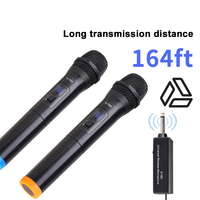 Microphone dynamique sans fil V-102 à réduction de bruit avec construction en métal et plastique pour les conférences et l'église