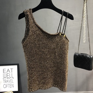 Top <span class=keywords><strong>de</strong></span> mujer <span class=keywords><strong>de</strong></span> punto con lentejuelas y espalda descubierta con <span class=keywords><strong>tirantes</strong></span> - Product Image 1