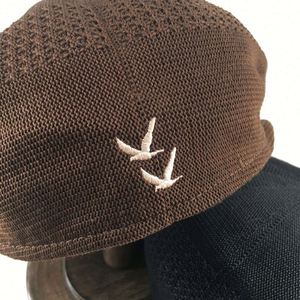 Custom Embroidery logo Knitted Mesh Cap Reverse Wear Spring Summer Autumn Ivy <b>Hat</b> - Product Image 2