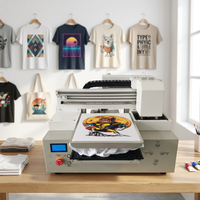 Printer DTG Otomatis Multiwarna Bersertifikasi CE dengan Tinta Pigmen untuk Kaos dan Pencetakan Flex Ukuran A3 Baru