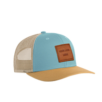 Gorras Trucker con Parche de Cuero y Logotipo Personalizado, Estilo Richardson 112, Malla Trasera, Gorras Snapback, Casquette, Venta al Por Mayor, Gorra Deportiva para Exteriores