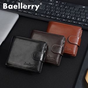กระเป๋าสตางค์แบบสั้นสำหรับผู้ชาย Baellerry ช่องใส่บัตรหลายช่อง กระเป๋าหนังสีดำสำหรับใช้ในชีวิตประจำวัน - Product Image 4