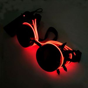 แว่นกันแดดสไตล์พังก์ไอน้ำพร้อมไฟ LED หลากสีสำหรับปาร์ตี้ - Product Image 5