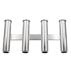 Usine directe en acier inoxydable 2-8 Tubes <span class=keywords><strong>support</strong></span> de <span class=keywords><strong>canne</strong></span> à pêche pour bateau Marine Kayak Yacht matériel marin - Product Image 1