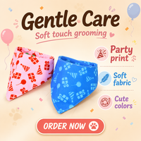 Bandanas florales personnalisées pour chiens, foulard triangulaire pour animaux de compagnie, en coton, polyester et satin, lavable, doux, pour décoration de fête saisonnière, vente en gros