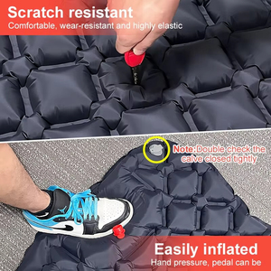 Matelas de camping gonflable pour l'extérieur, tapis de voyage pliable avec oreillers, matelas pneumatique ultraléger avec pompe de gonflage intégrée - Product Image 2