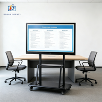 Tableau blanc interactif intelligent 4K UHD de 55 à 110 pouces, tactile 10 points, Android/Windows, caméra 48MP, écran plat interactif pour l'école