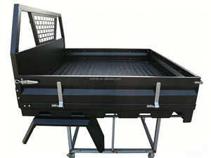 Custom Durable Powder Coated Ute Tray with Sideboards and Tailgate and Tapered Under Tray Toolboxes for Pickup Truck - Product Image 4