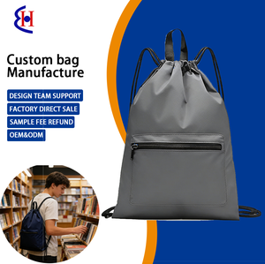 Custom Logo Drawstring Backpack 210D Polyester Drawstring Sports Backpack Promotional Bag Custom Polyester Drawstring Bags